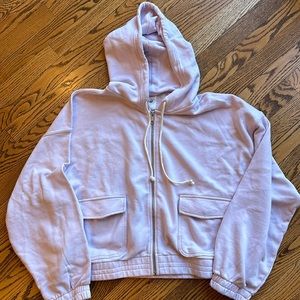 Aerie cropped lavender hoodie NWT